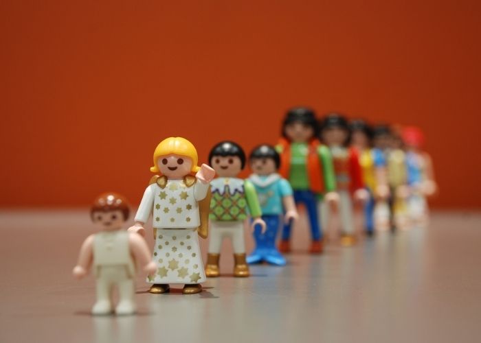 Muñecos de Playmobil utilizados para realizar Constelaciones Familiares individuales